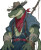 Menacing Gator Cowboy Vinyl Car Decal Sticker – Waterproof & UV-Resistant 