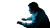 Typing Man Backview Vinyl Car Decal Sticker – Waterproof & UV-Resistant 
