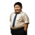 Chubby School Boy Vinyl Car Decal Sticker – Waterproof & UV-Resistant 