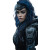 Armored Woman Vinyl Car Decal Sticker – Waterproof & UV-Resistant 