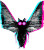 Mothman Vaporwave Vinyl Car Decal Sticker – Waterproof & UV-Resistant 