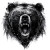 Menacing Bear Head Vinyl Car Decal Sticker – Waterproof & UV-Resistant 