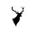 Deer Antlers Logo Vinyl Car Decal Sticker – Waterproof & UV-Resistant 