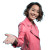 Smiling Singaporean Female Vinyl Car Decal Sticker – Waterproof & UV-Resistant 