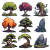 Pixel Art Trees Vinyl Car Decal Sticker – Waterproof & UV-Resistant 