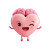 Pink Heart Brain Vinyl Car Decal Sticker – Waterproof & UV-Resistant 