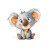 Cartoon Koala Vinyl Car Decal Sticker – Waterproof & UV-Resistant 