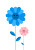 Smiling Blue Flower Vinyl Car Decal Sticker – Waterproof & UV-Resistant 