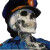 Skeleton Police Officer Vinyl Car Decal Sticker – Waterproof & UV-Resistant 