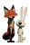 Fox And Rabbit Vinyl Car Decal Sticker – Waterproof & UV-Resistant 