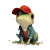 Cute Frog Cap Vinyl Car Decal Sticker – Waterproof & UV-Resistant 