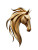 Gold Horse Brooch Vinyl Car Decal Sticker – Waterproof & UV-Resistant 