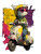Helmet Cat Vespa Vinyl Car Decal Sticker – Waterproof & UV-Resistant 