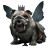 Bulldog Tooth Fairy Vinyl Car Decal Sticker – Waterproof & UV-Resistant 