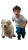Boy And Dog Fall Vinyl Car Decal Sticker – Waterproof & UV-Resistant 