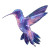 Stellar Hummingbird Vinyl Car Decal Sticker – Waterproof & UV-Resistant 