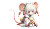 Shrine Maiden Mouse Vinyl Car Decal Sticker – Waterproof & UV-Resistant 