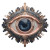 Mechanical Eye Emblem Vinyl Car Decal Sticker – Waterproof & UV-Resistant 