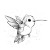 Cute Hummingbird Coloring Vinyl Car Decal Sticker – Waterproof & UV-Resistant 