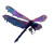 Purple Dragonfly Bloom Vinyl Car Decal Sticker – Waterproof & UV-Resistant 
