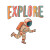 Young Astronaut Explore Vinyl Car Decal Sticker – Waterproof & UV-Resistant 