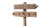 Wooden Directional Sign Vinyl Car Decal Sticker – Waterproof & UV-Resistant 