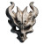Stylized Demon Skull Vinyl Car Decal Sticker – Waterproof & UV-Resistant 