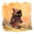 Chibi Jawa Walking Vinyl Car Decal Sticker – Waterproof & UV-Resistant 