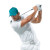 Golfer Swinging Club V3 Vinyl Car Decal Sticker – Waterproof & UV-Resistant 