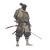 Ashen Dawn Samurai Vinyl Car Decal Sticker – Waterproof & UV-Resistant 