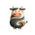 Cartoon Coffee Cow Vinyl Car Decal Sticker – Waterproof & UV-Resistant 