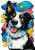 Playful Border Collie V4 Vinyl Car Decal Sticker – Waterproof & UV-Resistant 