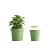 Green Flower Pots Vinyl Car Decal Sticker – Waterproof & UV-Resistant 