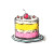 Colorful Drawn Cake Vinyl Car Decal Sticker – Waterproof & UV-Resistant 