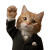 Dapper Waving Cat Vinyl Car Decal Sticker – Waterproof & UV-Resistant 