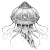 Mechanical Jellyfish Vinyl Car Decal Sticker – Waterproof & UV-Resistant 