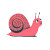 Pink Cartoon Snail Vinyl Car Decal Sticker – Waterproof & UV-Resistant 