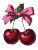 Cherries With Bow Vinyl Car Decal Sticker – Waterproof & UV-Resistant 
