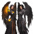 Winged Fantasy Warriors Vinyl Car Decal Sticker – Waterproof & UV-Resistant 