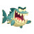 Groovy Dunkleosteus Caricature Vinyl Car Decal Sticker – Waterproof & UV-Resistant 