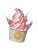 Colorful Ice Cream Cup Vinyl Car Decal Sticker – Waterproof & UV-Resistant 