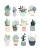 Succulent Vector Art Vinyl Car Decal Sticker – Waterproof & UV-Resistant 