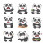Cute Panda Stickers V2 Vinyl Car Decal Sticker – Waterproof & UV-Resistant 