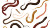 Graphic Earthworms Illustration Vinyl Car Decal Sticker – Waterproof & UV-Resistant 