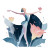 Ballet Dancer Illustration Vinyl Car Decal Sticker – Waterproof & UV-Resistant 