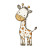 Baby Giraffe Clipart Vinyl Car Decal Sticker – Waterproof & UV-Resistant 