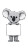 Cute Koala Sign Vinyl Car Decal Sticker – Waterproof & UV-Resistant 