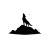 Silhouette Wolf Logo Vinyl Car Decal Sticker – Waterproof & UV-Resistant 
