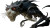 Skeletal Lion-Dragon Vinyl Car Decal Sticker – Waterproof & UV-Resistant 
