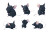 Cute Black Mouse Vinyl Car Decal Sticker – Waterproof & UV-Resistant 